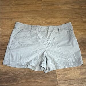 LOFT Gray Bermuda Shorts with Structured Design